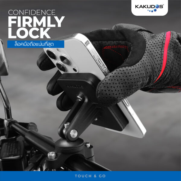 ที่จับมือถือแบบแม่เหล็ก ยี่ห้อ KAKUDOS ยึดแฮนด์บาร์ Magnetic Motorcycle Phone Holder - Image 10