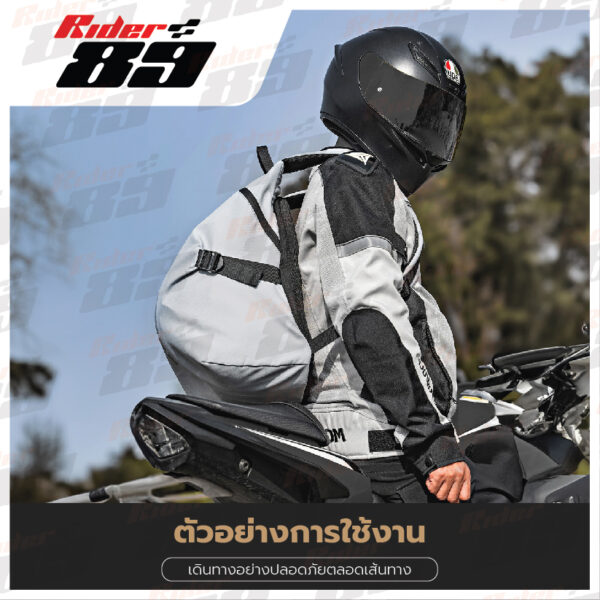 MOTOWOLF รุ่น 0726 กระเป๋าเป้ กันน้ำ ขับขี่มอเตอร์ไซค์ พร้อมแถบสะท้อนแสง - Image 6