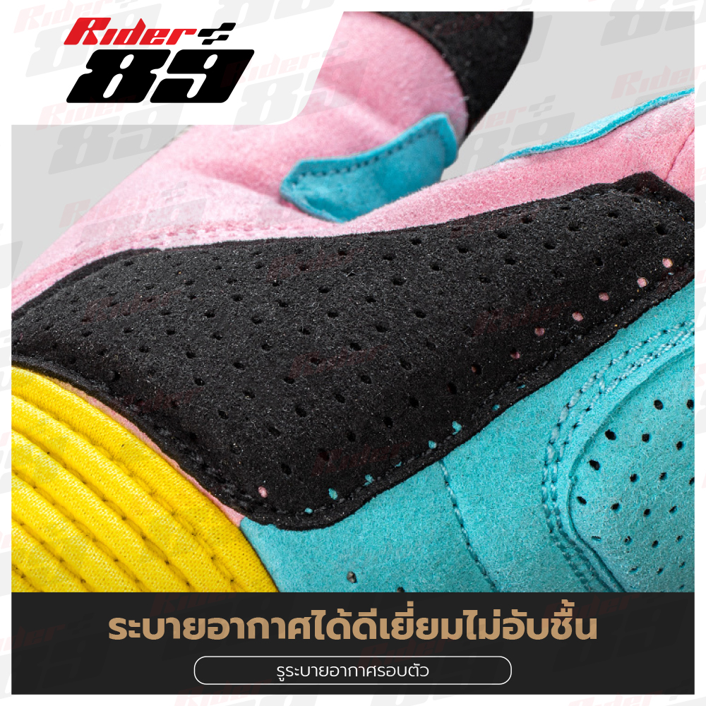 ถุงมือขับมอเตอร์ไซค์ BSDDP รุ่น S8 กันกระแทก แบบผ้าพสมหนังกลับ - Image 6