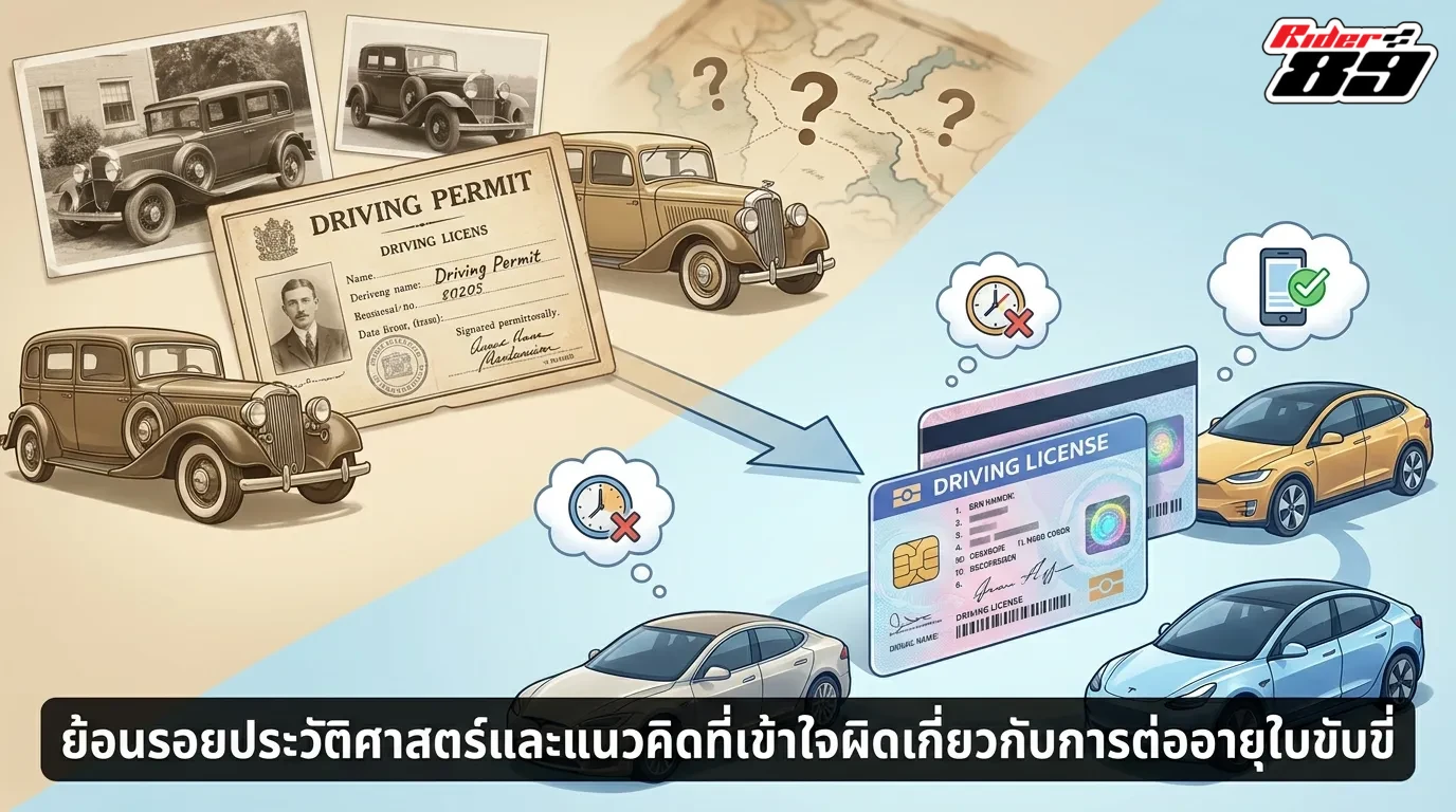 ย้อนรอยประวัติศาสตร์และความเชื่อผิดเกี่ยวกับการต่อใบขับขี่