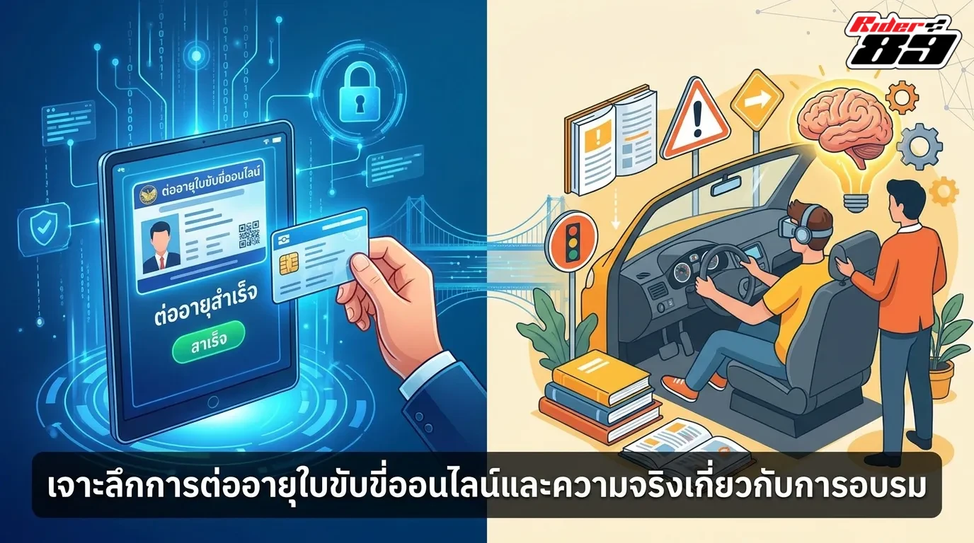 เจาะลึกการต่อใบขับขี่ออนไลน์พร้อมความจริงเรื่องการอบรม