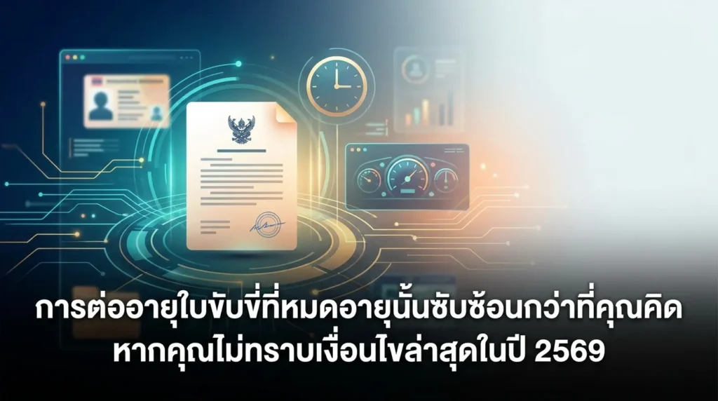 ต่อใบขับขี่หมดอายุยุ่งยากกว่าที่คิด ถ้าไม่รู้เงื่อนไขล่าสุดปี 2569