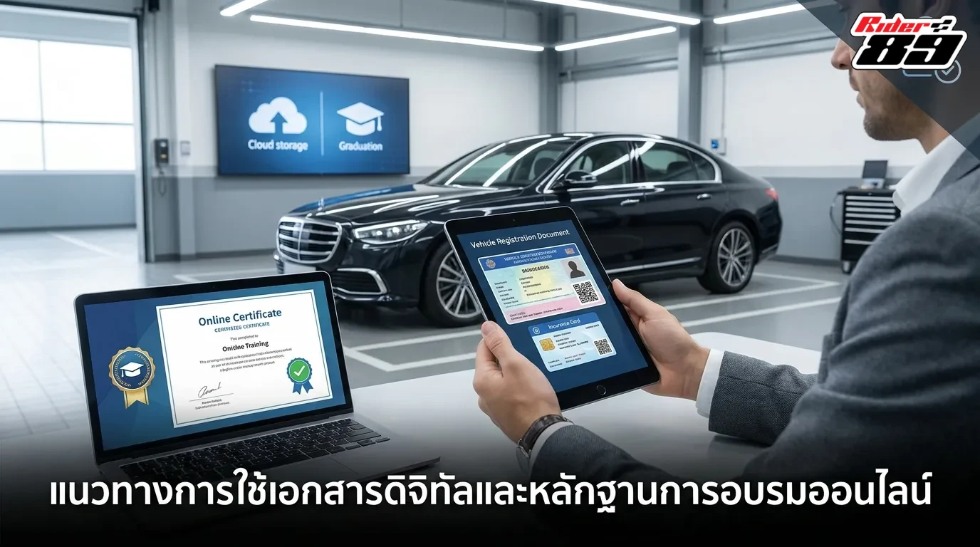 แนวทางการใช้เอกสารดิจิทัลและหลักฐานการอบรมออนไลน์