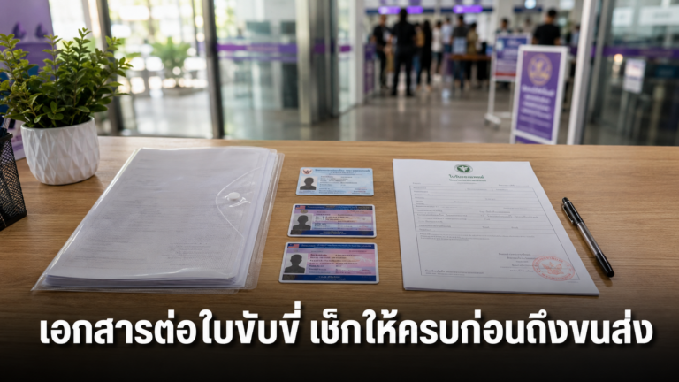เช็กลิสต์เอกสารต่อใบขับขี่และใบรับรองแพทย์