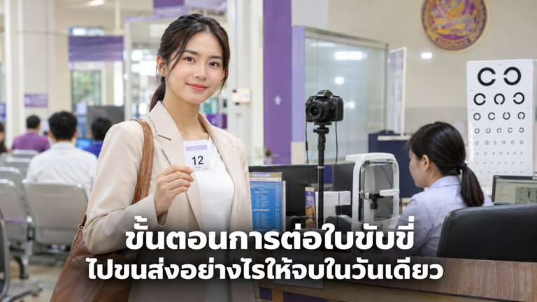 ขั้นตอนการต่อใบขับขี่ที่สำนักงานขนส่ง