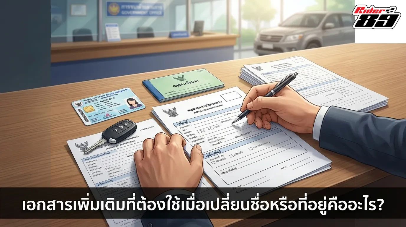 กรณีเปลี่ยนชื่อหรือที่อยู่ต้องใช้เอกสารอะไรเพิ่มเติม