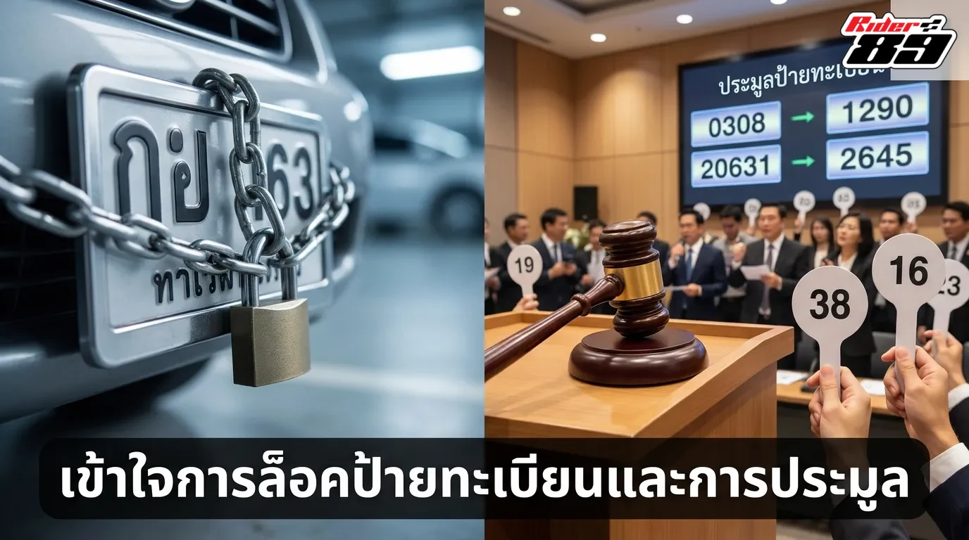 ทำความเข้าใจการล็อคเลขทะเบียนรถและการประมูล
