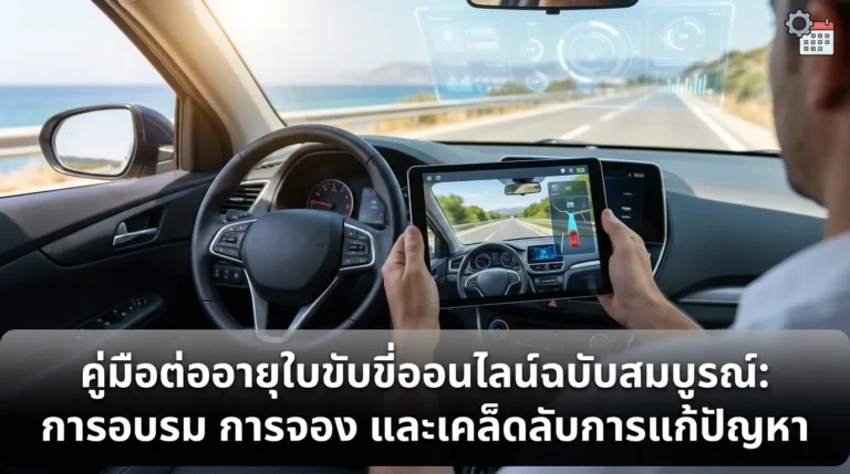 คู่มือต่อใบขับขี่ออนไลน์ฉบับสมบูรณ์ อบรม จองคิว พร้อมทริคแก้ปัญหาระบบ