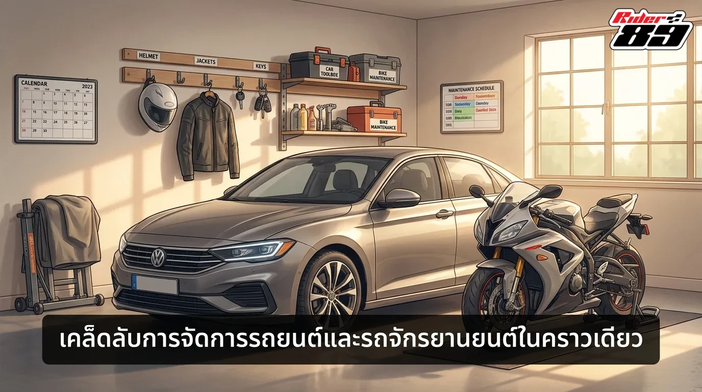 ทริคเด็ดจัดการรถยนต์และมอเตอร์ไซค์พร้อมกันในครั้งเดียว