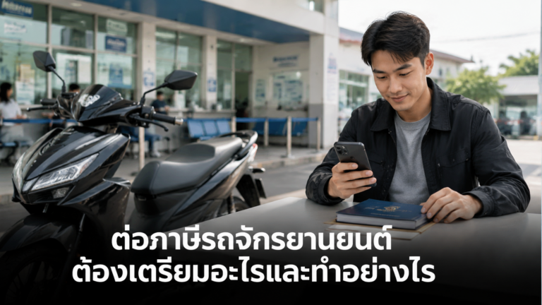 ต่อภาษีรถจักรยานยนต์พร้อมเอกสารและบริการออนไลน์